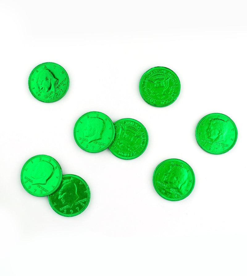 GREEN CHOCOLATE COINS