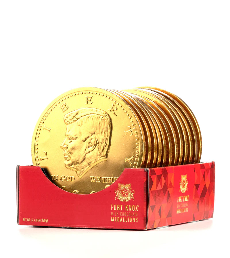 FORT KNOX GOLD MEGA MEDALLION MILK CHOCOLATE COIN