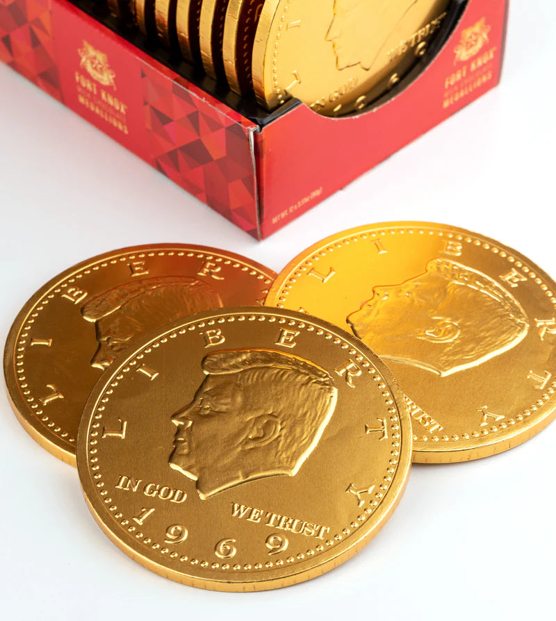 FORT KNOX GOLD MEGA MEDALLION MILK CHOCOLATE COIN