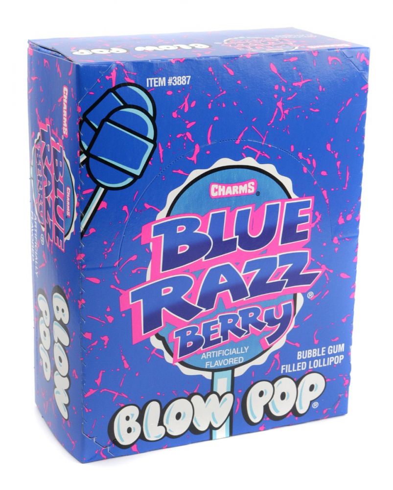 BLOW POPS BLUE RAZZ BERRY