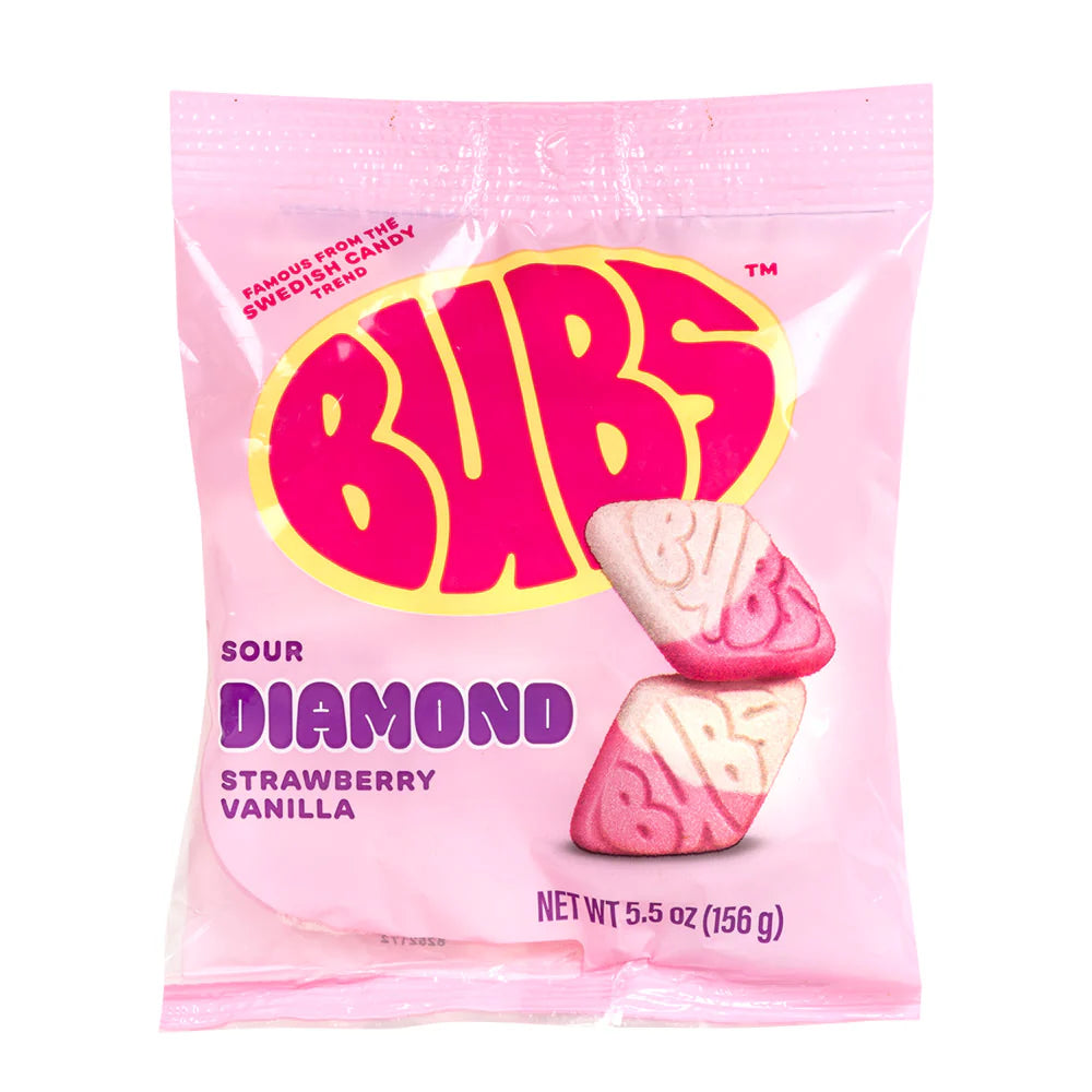 BUBS SOUR DIAMOND STRAWBERRY VANILLA – The Penny Candy Store