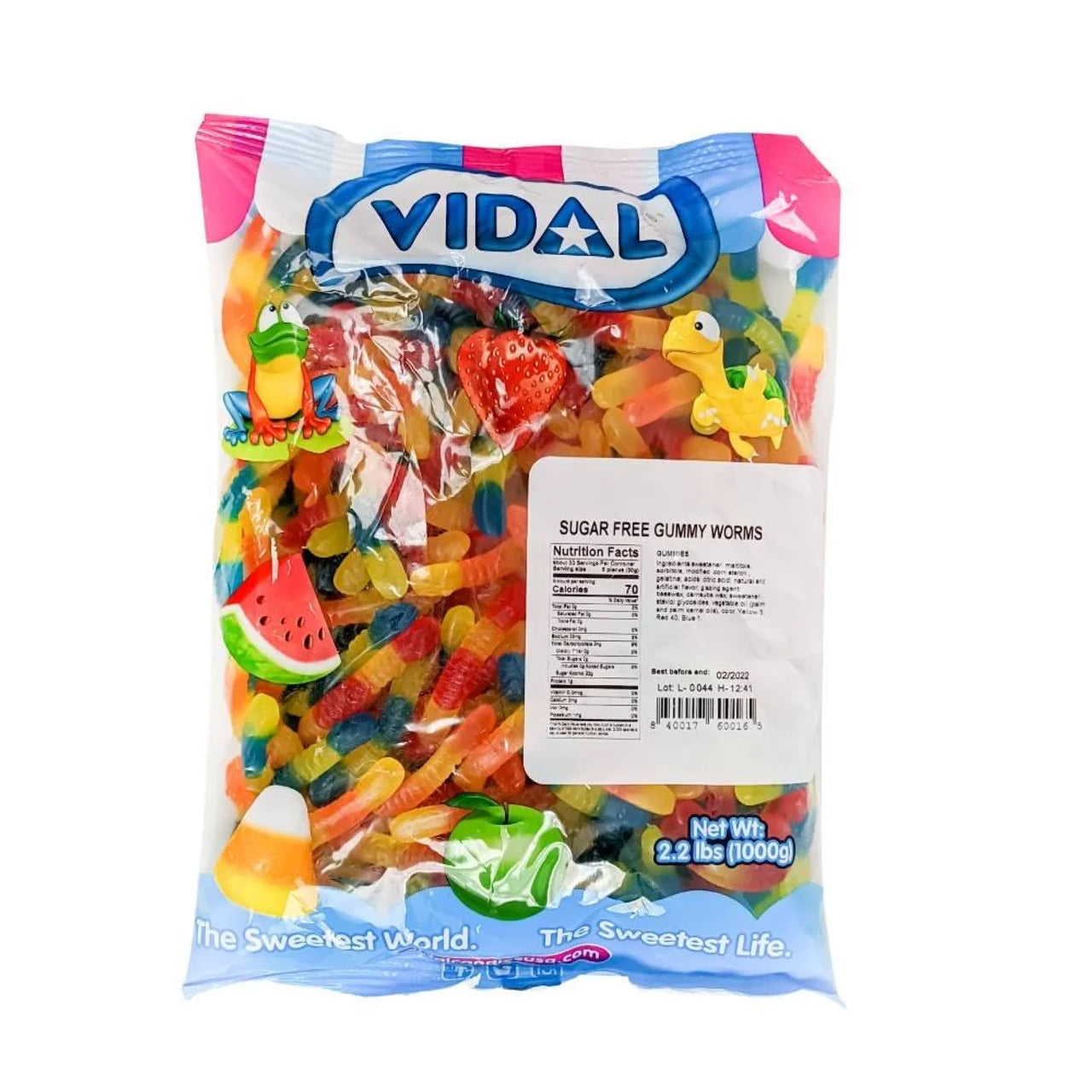 SUGAR FREE GUMMY WORMS VIDAL