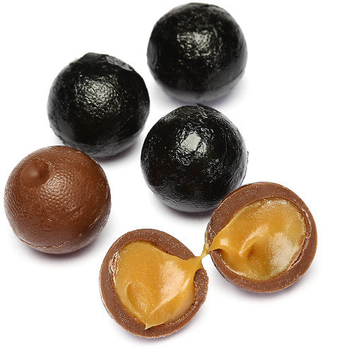 CARAMEL FILLED CHOCOLATE BALLS - JET BLACK