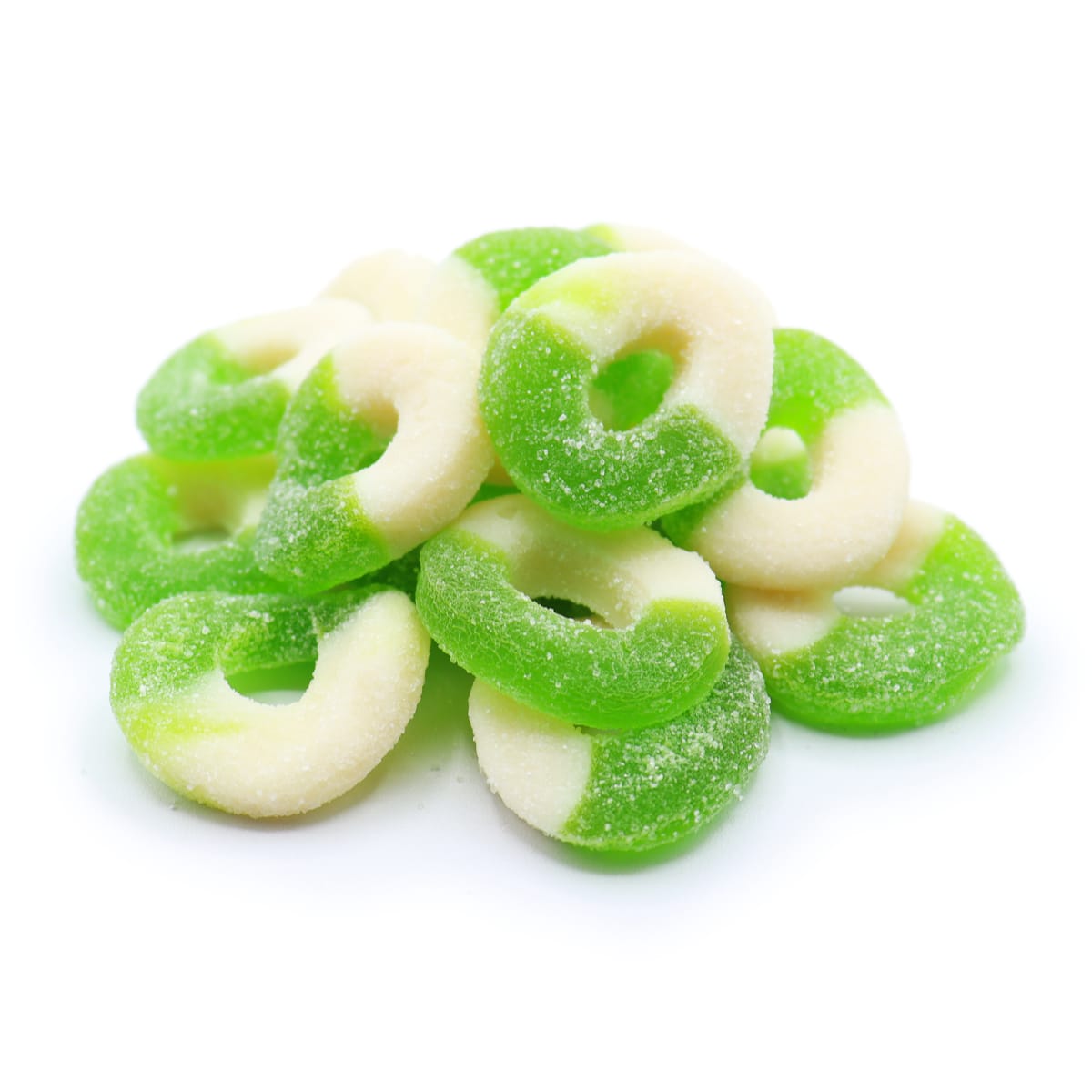 GUMMI RINGS - GREEN APPLE – The Penny Candy Store