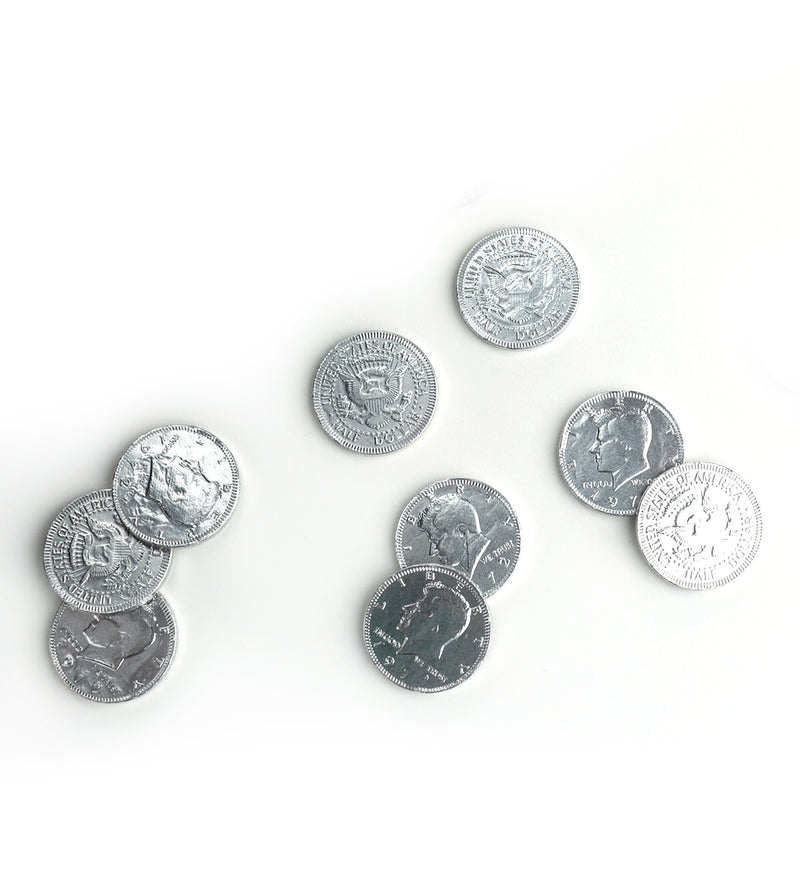 SILVER CHOCOLATE COINS
