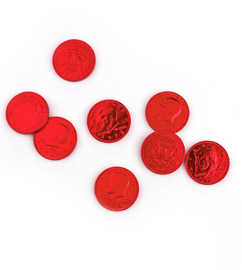 RED CHOCOLATE COINS